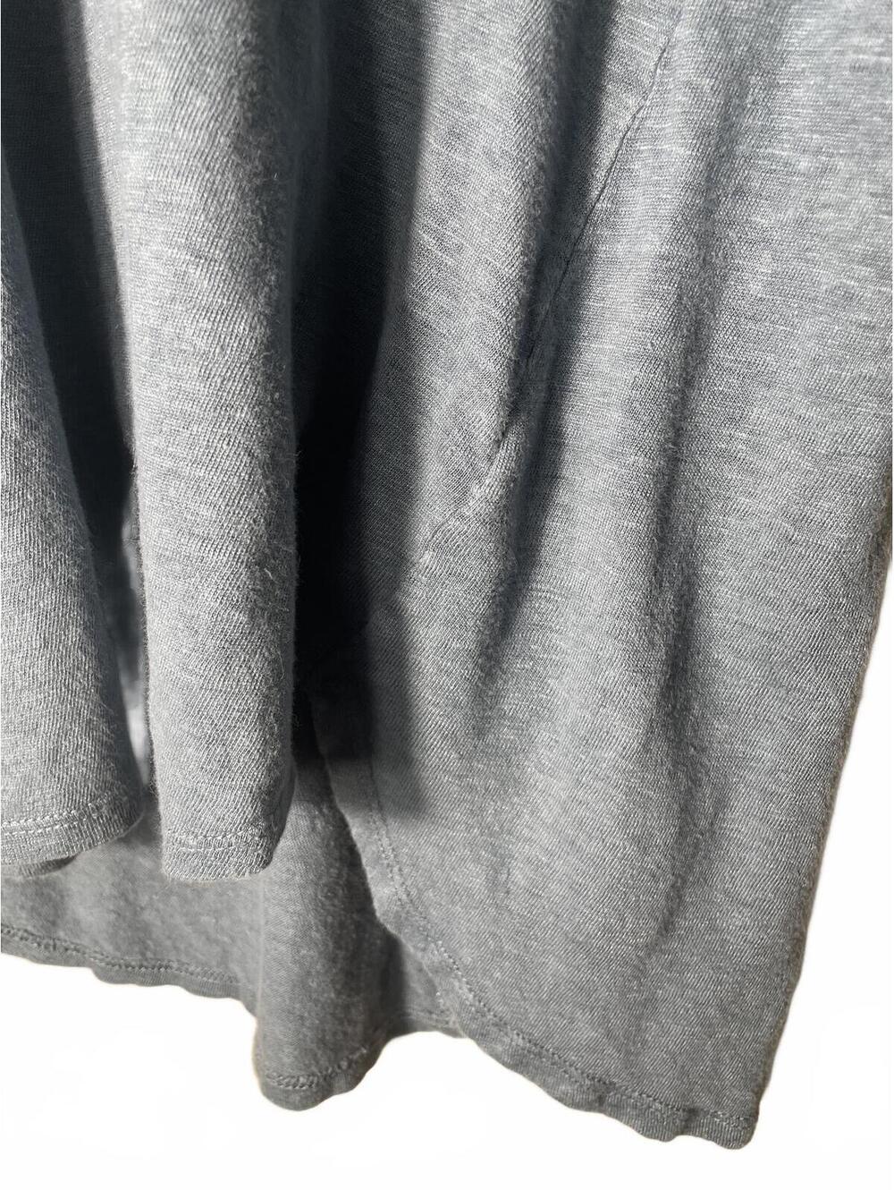 St. Tropez West 100% Linen 3/4 Sleeve Top Gray Blue Women's Large Flowy Boho - Picture 4 of 6